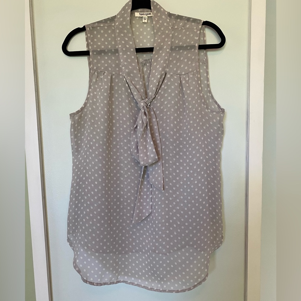 Daniel Rainn Sheer Polka Dot Top